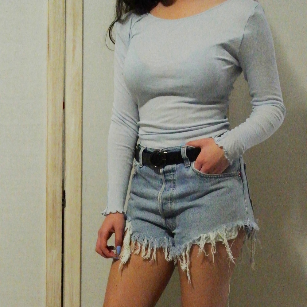 NWT Free People V Back Long Sleeve Top